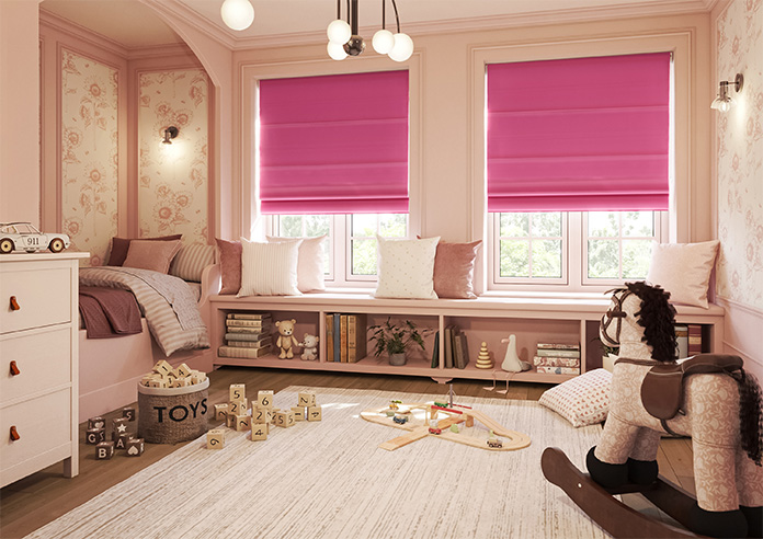 Ascot, Bright Pink - Roman Blind - Image 6